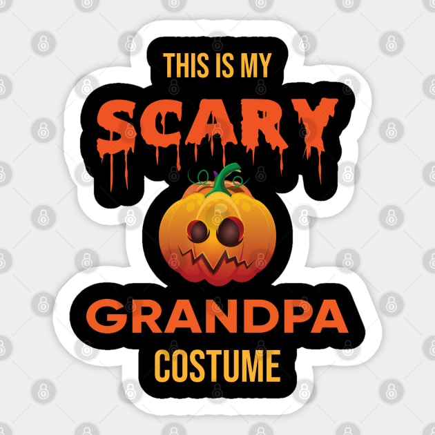 This Is My Scary Orange Pumpkin Halloween GrandPa Custome Sticker by Productcy